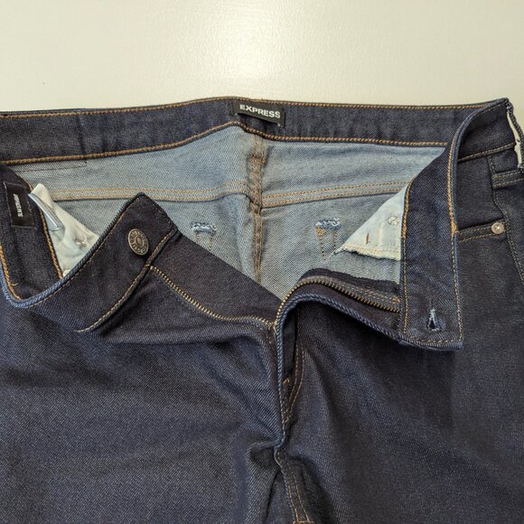 Express Slim Straight Size 36x30 Raw Denim - Picture 10 of 14